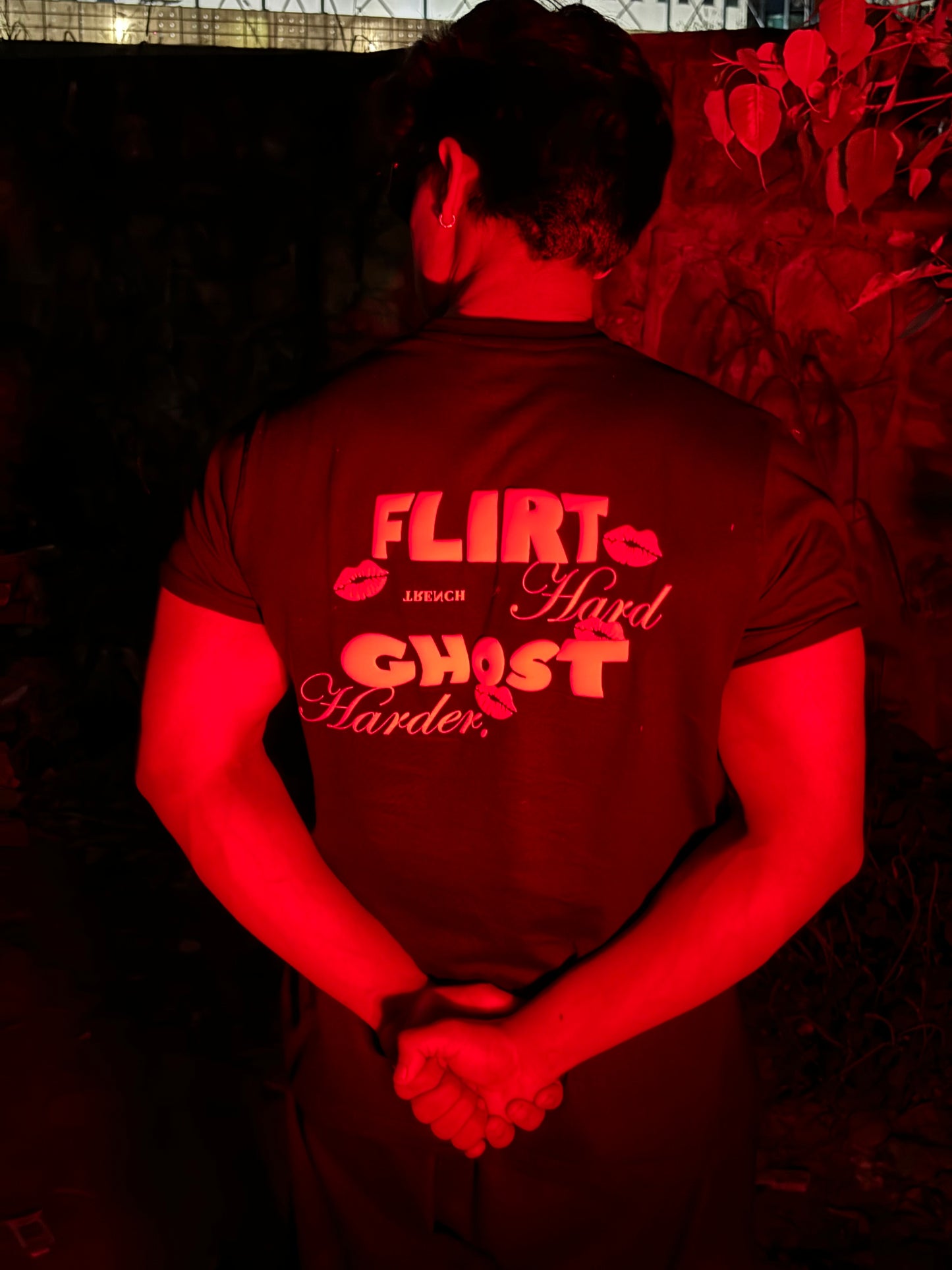 Flirt Hard Ghost Harder Slim fit Tee