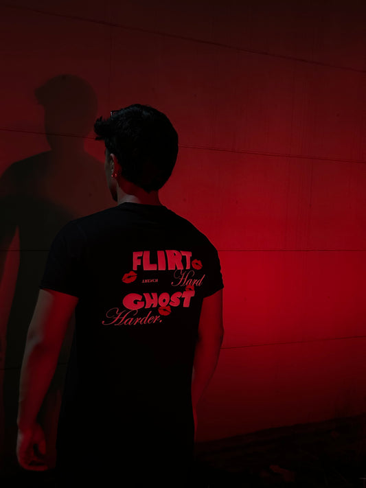 Flirt Hard Ghost Harder Slim fit Tee