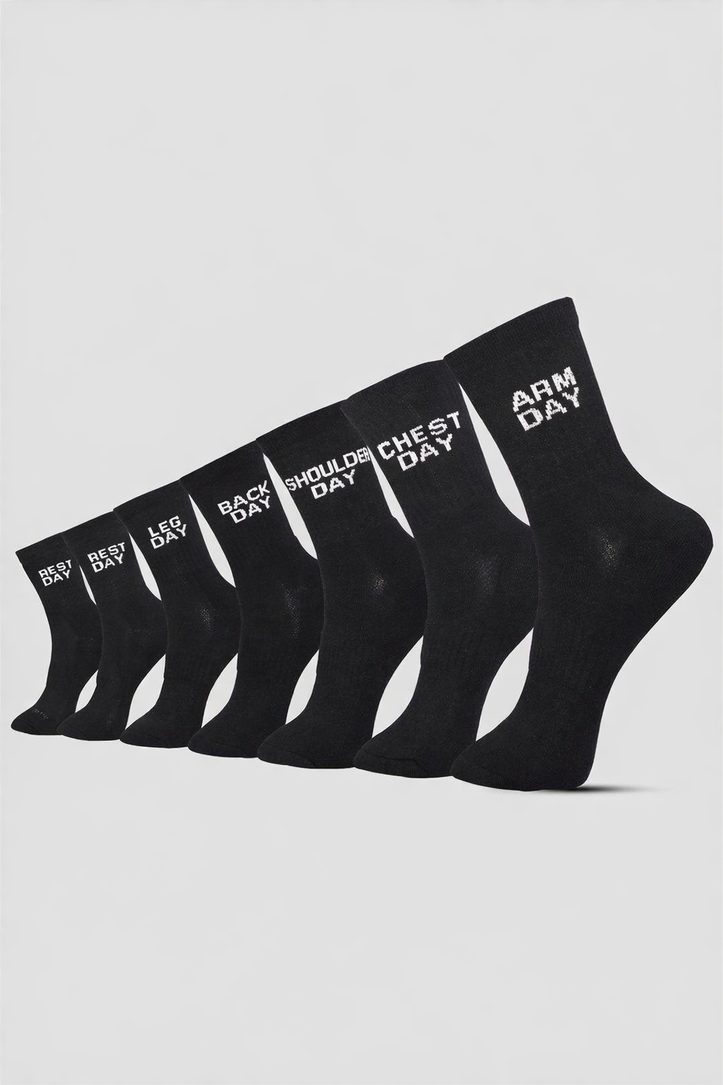 Everyday workout socks- Pack of 7 (Black)